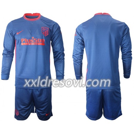 Atlético Madrid Drugi Dječji Komplet Dresovi za Nogomet 2020-2021 Dugim Rukavima (+ kratke hlače)